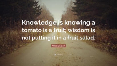 Knowledge into Wisdom